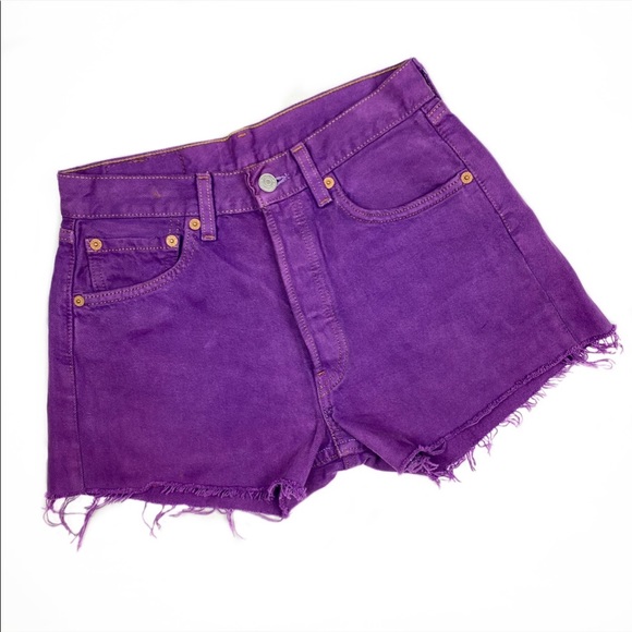 Levi’s 501 Vintage High Rise Denim Cut Off Shorts